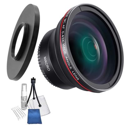 0.43x Wide Angle with Macro Lens for Sony Handycam DCR-SR45 30MM Thread (Ring Adapter Included)