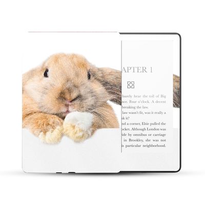MightySkins Glossy Glitter Skin Compatible with Amazon Kindle Paperwhite 5 6.8-inch 11th Gen (2021) Full Wrap - Lop Bunny | Protective High-Gloss Glitter Finish | Easy to Apply | Made in The USA