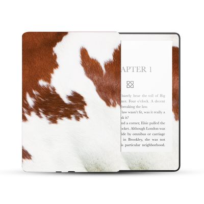 MightySkins Skin Compatible with Amazon Kindle Paperwhite 5 6.8-inch 11th Gen (2021) Full Wrap - Cow Hide | Protective, Durable, and Unique Vinyl Decal wrap Cover | Easy to Apply | Made in The USA