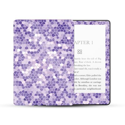 MightySkins Glossy Glitter Skin Compatible with Amazon Kindle Paperwhite 5 6.8-inch 11th Gen (2021) Full Wrap - Stained Glass | Protective High-Gloss Glitter Finish | Easy to Apply | Made in The USA