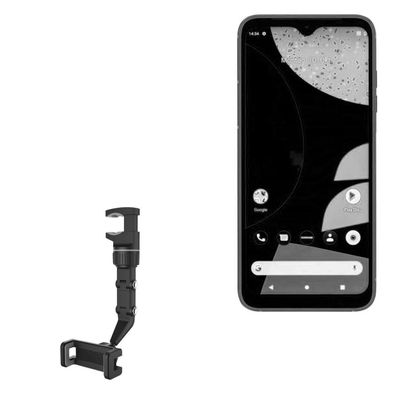 BoxWave Car Mount Compatible with Murena Fairphone 4 - Rearview Mirror Car Mount, Rear View Mirror Adjustable GPS Car Mount - Jet Black
