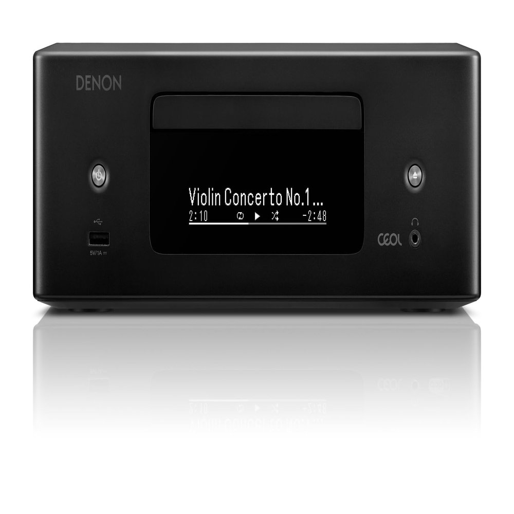 Denon RCD-N12 Bluetooth CD Player with Integrated AM/FM Radio Tuner & Wi-Fi, CD Players for Home Stereo System, Amazon Alexa Compatible, Supports Gaming Consoles, TV & More