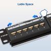 FGB 24-Port Cat6 Patch Panel, 1U 19" Rackmount or Wall Mount RJ45 Ethernet Patch Panel for Gigabit Networks view 2