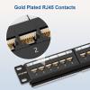 FGB 24-Port Cat6 Patch Panel, 1U 19" Rackmount or Wall Mount RJ45 Ethernet Patch Panel for Gigabit Networks view 4