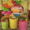 FiVan Birthday Party Decoration Props Vibrant Light Yellow Plinth Cover Elastic Stretch Spandex Pedestal Cover for Metal Cylinder Stands HP-1894 view 3