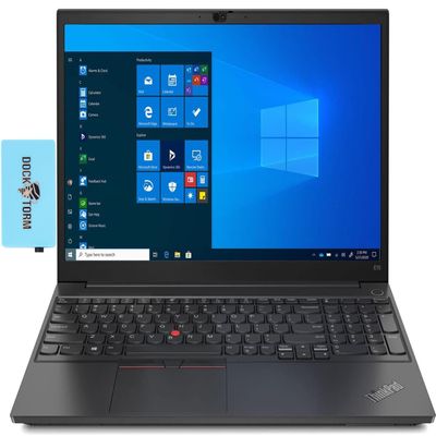 Lenovo ThinkPad E15 Gen 3 Business Laptop 15.6" FHD IPS Display (6-Core AMD Ryzen 5 5500U, 8GB RAM, 256GB PCIe SSD, AMD Radeon, WiFi, Bluetooth, Win 10 Pro) with Dockztorm Hub