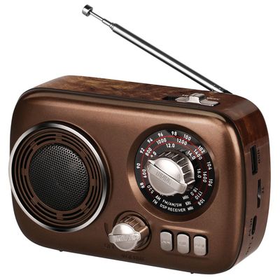 Gelielim Portable AM/FM/SW Radio with Bluetooth, Vintage Shortwave Radio with Best Reception, Rechargeable Battery Operated, Loud Speaker, TF/USB/AUX, Retro Gift for Seniors Home Kitchen