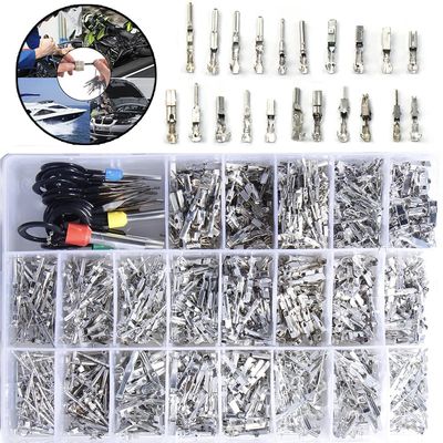 1168pcs car Wire Terminal kit 1/1.5/1.8/2.2/2.8/3.5mm car Electrical Connector Plug Removal Male and Female Crimp car Plug pins (Color: 1168pcs)