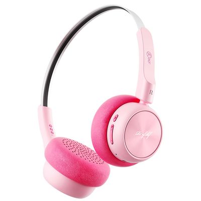 iKF R1 Wireless Bluetooth Headphones, Retro Classic Lightweight Headset, Builti-in Mic, 60H Playback, Dual Device Connectivity, Low Latency, App Customization,Throwback 80s 90s,OOTD, Pink