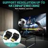 4K DisplayPort to HDMI Cable 20 FT, DP to HDMI Male Video UHD Cable, Uni-Directional Cord, for PC, Desktop, Graphics Card to HDTV, Monitor, Projector, with 2 HDMI Angle Adapters and 25 Zip Ties-Black view 3