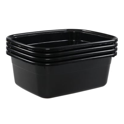Esdiplot 4-Pack 14 Qt Wash Basin, Rectangular Plastic Wash Tub