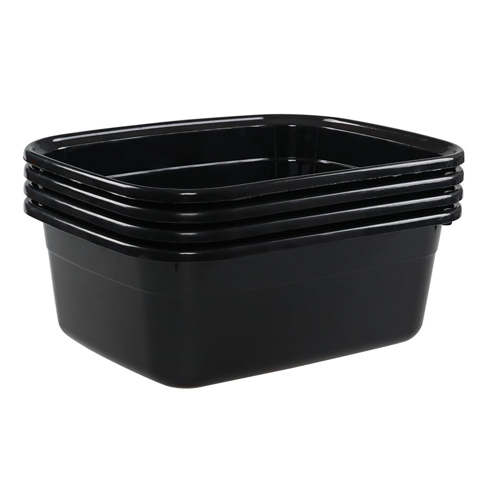 Esdiplot 4-Pack 14 Qt Wash Basin, Rectangular Plastic Wash Tub