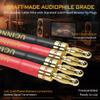 UCINNOVATE Speaker Cable with Banana Plugs, 2 Pack 9.8ft/3m 14 Gauge Speaker Wire with Gold-Plated Banana Plugs, Home Theater OFC Speaker Wire Cable for Hi-Fi & Home Audio, Amp, Vintage Speakers view 2