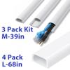 Zhiyo 39'' Cable Hider for 1-2 Cords & 68in Cord Covers Bundle view 1