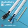 Zhiyo 39'' Cable Hider for 1-2 Cords & 68in Cord Covers Bundle view 3