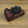X-S20 Case, BMAOLLONGB Handmade Genuine Real Leather Half Camera Case Bag Cover for Fujifilm X-S20 XS20 Bottom Opening Version + Hand Strap (Coffee) view 2
