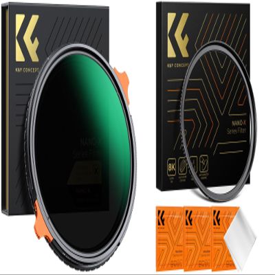 77mm Variable ND4-64+ CPL 2-in-1 Lens Filter & 67mm to 77mm Step-Up Lens Filter Adapter Ring