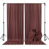 10 x 10 Feet Red Brown Backdrop Curtain for Partie, Background Curtains for Photoshoot, Birthday, Wedding, Halloween, Thanksgiving, Christmas, New Year Party Decorations 5Ft x 10Ft, 2 Panels view 1
