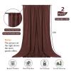 10 x 10 Feet Red Brown Backdrop Curtain for Partie, Background Curtains for Photoshoot, Birthday, Wedding, Halloween, Thanksgiving, Christmas, New Year Party Decorations 5Ft x 10Ft, 2 Panels view 2