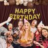 10 x 10 Feet Red Brown Backdrop Curtain for Partie, Background Curtains for Photoshoot, Birthday, Wedding, Halloween, Thanksgiving, Christmas, New Year Party Decorations 5Ft x 10Ft, 2 Panels view 4