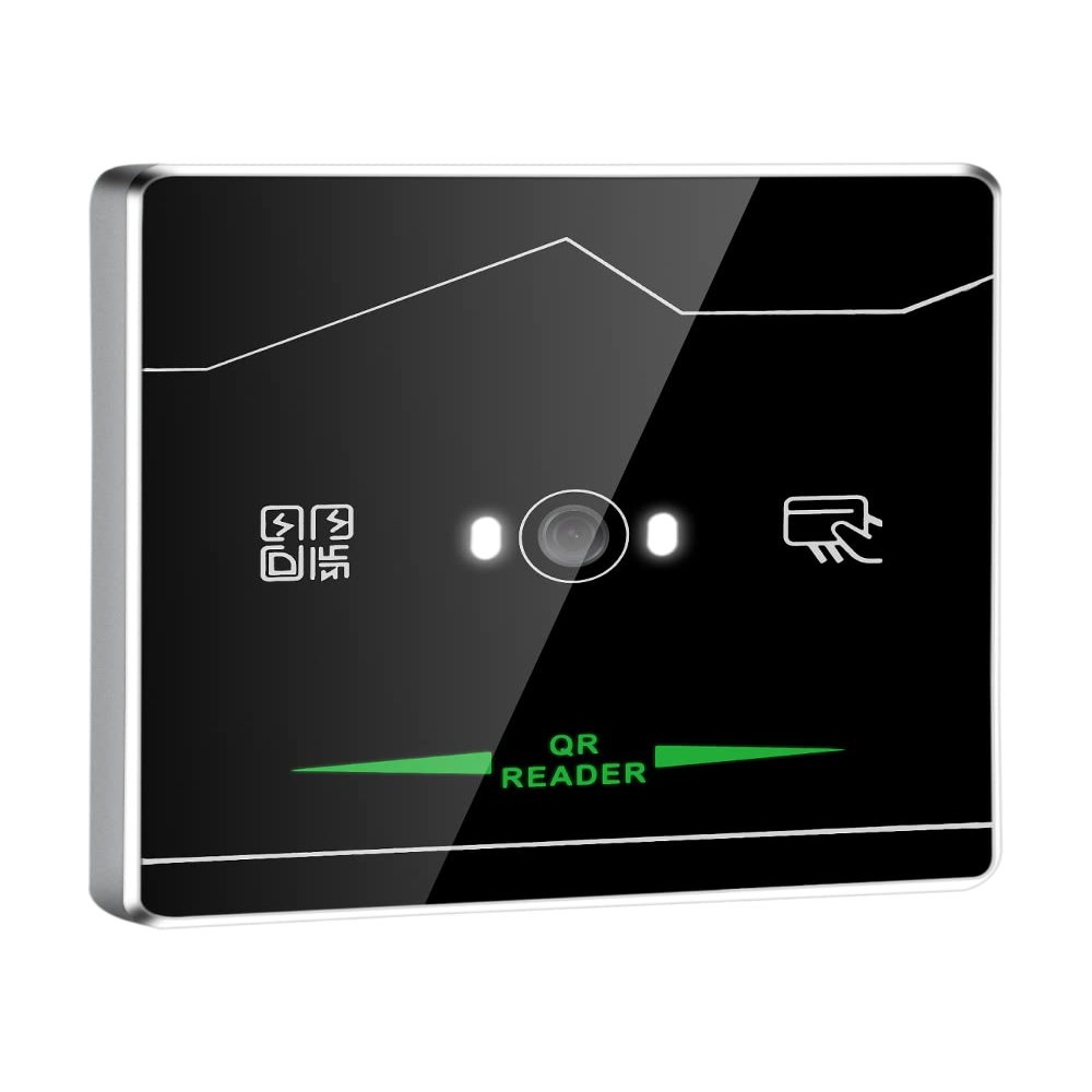 Static Dynamic QR Code Card Reader Embedded Installation Ultra-Thin Metal DC 12V Wiegand RS232 RS485 TTL Level Interface 13.56Mhz IC Card contactless RF Swiping (IC 13.56MHZ (RS485))