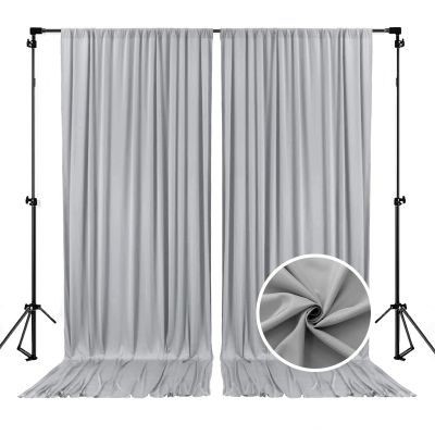 10 x 10 Feet Dark Grey Backdrop Curtain for Partie, Background Curtains for Photoshoot, Birthday, Wedding, Halloween, Thanksgiving, Christmas, New Year Party Decorations 5Ft x 10Ft, 2 Panels