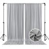 10 x 10 Feet Dark Grey Backdrop Curtain for Partie, Background Curtains for Photoshoot, Birthday, Wedding, Halloween, Thanksgiving, Christmas, New Year Party Decorations 5Ft x 10Ft, 2 Panels view 1