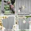 10 x 10 Feet Dark Grey Backdrop Curtain for Partie, Background Curtains for Photoshoot, Birthday, Wedding, Halloween, Thanksgiving, Christmas, New Year Party Decorations 5Ft x 10Ft, 2 Panels view 4