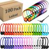 Ladont 100 Pack Classroom Headphones Bulk for Students Kids Schools, Wholesale Wired Multi Color 3.5mm On Ear Class Set Headphones for Library Chromebook Laptop PC Computer view 1