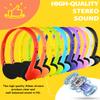 Ladont 100 Pack Classroom Headphones Bulk for Students Kids Schools, Wholesale Wired Multi Color 3.5mm On Ear Class Set Headphones for Library Chromebook Laptop PC Computer view 3