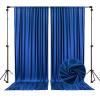 10 x 10 Feet Royal Blue Backdrop Curtain for Partie, Background Curtains for Photoshoot, Birthday, Wedding, Halloween, Thanksgiving, Christmas, New Year Party Decorations 5Ft x 10Ft, 2 Panels view 1