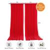 10 x 10 Feet Red Backdrop Curtain for Partie, Background Curtains for Photoshoot, Birthday, Wedding, Halloween, Thanksgiving, Christmas, New Year Party Decorations 5Ft x 10Ft, 2 Panels view 2