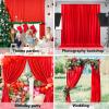 10 x 10 Feet Red Backdrop Curtain for Partie, Background Curtains for Photoshoot, Birthday, Wedding, Halloween, Thanksgiving, Christmas, New Year Party Decorations 5Ft x 10Ft, 2 Panels view 4