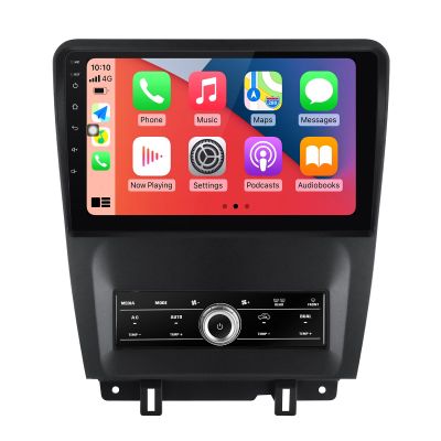 Android 13 Android Car Touch Screen for Ford Mustang Radio Upgrade 2010 2011 2012 2013 2014,10 inch Head Unit 8 Core 6G+128G,w/Wireless Carplay/Android Auto/DSP/4G/WiFi/Bluetooth/AM/FM Head Unit