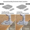 AVLT Adjustable Reinforcement Plate Bracket Mount for Fragile Tabletop - Supports Monitor Stand/Arm with C Clamp Or Grommet Installation - Gray view 4