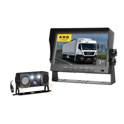 7" BSD Rear View Backup Radar Camera Display System, All-in-one Ultrasonic Camera with PSD & PDC Detection, IP68 Waterproof, Ideal for Truck RV Campers