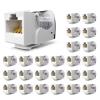 VCE Cat6 Keystone Jack Toolless 25-Pack, Slim Profile RJ45 view 1