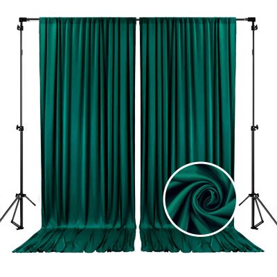 10 x 10 Feet Green Backdrop Curtain for Partie, Background Curtains for Photoshoot, Birthday, Wedding, Halloween, Thanksgiving, Christmas, New Year Party Decorations 5Ft x 10Ft, 2 Panels