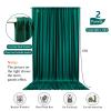 10 x 10 Feet Green Backdrop Curtain for Partie, Background Curtains for Photoshoot, Birthday, Wedding, Halloween, Thanksgiving, Christmas, New Year Party Decorations 5Ft x 10Ft, 2 Panels view 2