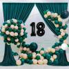 10 x 10 Feet Green Backdrop Curtain for Partie, Background Curtains for Photoshoot, Birthday, Wedding, Halloween, Thanksgiving, Christmas, New Year Party Decorations 5Ft x 10Ft, 2 Panels view 4
