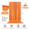 10 x 10 Feet Orange A Backdrop Curtain for Partie, Background Curtains for Photoshoot, Birthday, Wedding, Halloween, Thanksgiving, Christmas, New Year Party Decorations 5Ft x 10Ft, 2 Panels view 2