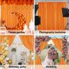 10 x 10 Feet Orange A Backdrop Curtain for Partie, Background Curtains for Photoshoot, Birthday, Wedding, Halloween, Thanksgiving, Christmas, New Year Party Decorations 5Ft x 10Ft, 2 Panels view 4