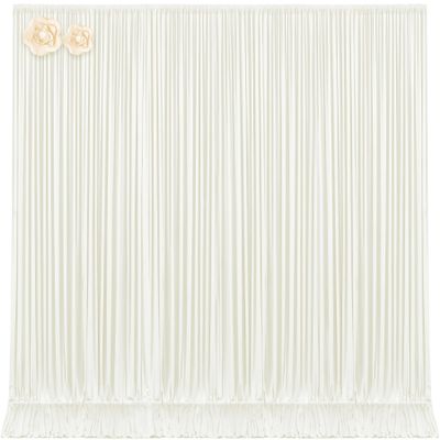 10x12 Ivory Backdrop Curtains for Wedding Party Wrinkle Free Backdrops Curtain Drapes Fabric Decorations Photo Back Drop Cloth for Baby Shower Photography Stage Reception 5ft x 12ft,2 Panels