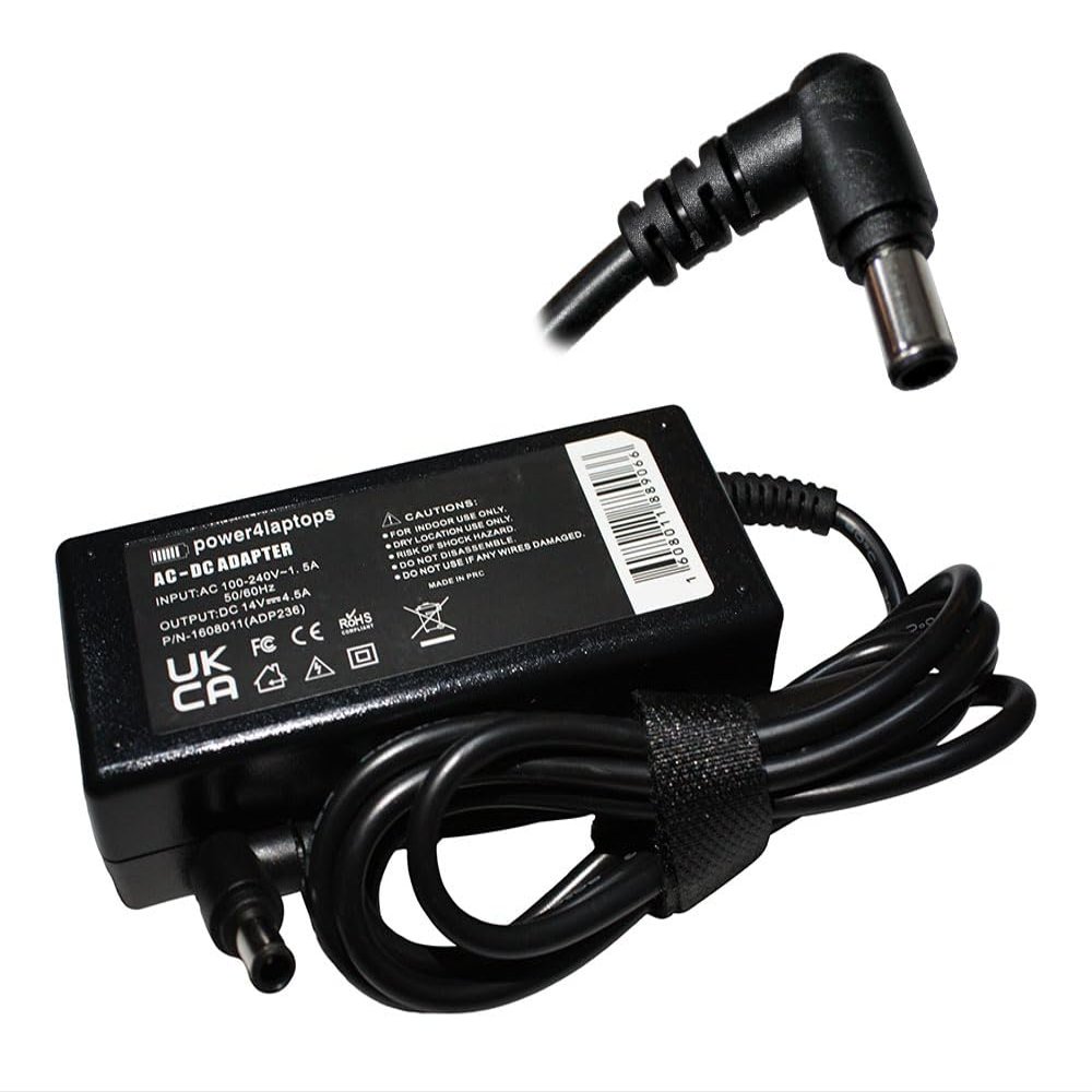 Power4Laptops Monitor Power Supply AC Adapter Compatible with Samsung LT23A950ND/ZA