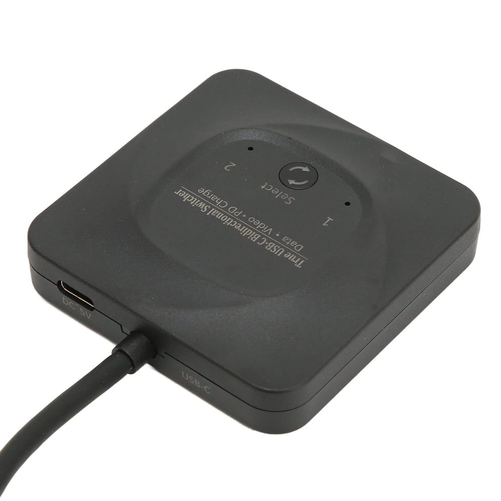 USB C Switch, 8K60Hz Bi Directional USB C Switcher for 2 Computers, 10Gbps Data Transfer, PD 100W Charging Type C KVM Switch with 3 Type C Cable, Support USB3.1 Cen2