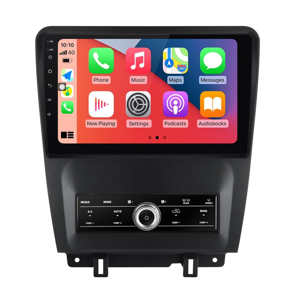 Android 13 Android Car Touch Screen for Ford Mustang Radio Upgrade 2010 2011 2012 2013 2014,10 inch Head Unit 8 Core 8G+128G,w/Wireless Carplay/Android Auto/DSP/4G/WiFi/Bluetooth/AM/FM Head Unit