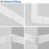 MECCANIXITY 20pcs Cable Raceway Coupler Straight Connector Cable Channel Hider Fitting for Cord Management Wiring Duct view 4