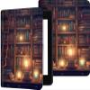 Case for 6" Kindle 11th Generation 2022 & Kindle 2024 12th Generation, Slim Light PU Leather Kickstand Cover with Auto Wake/Sleep for Kindle 6 inch, Library view 1