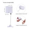 MECCANIXITY Retractable Cable Lock with Double-Sided Adhesive Remote Control Security Lock Arc Terminal for TV, DVD,Showroom,Remote,600g 4Set White view 2