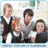 Ladont 100 Pack Classroom Headphones Bulk for Students Kids Boys Girls Teens, Wholesale Wired Multi Color 3.5mm On Ear Headphones for Chromebook Laptop PC Computer view 3